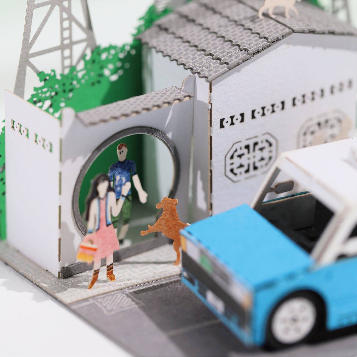 Lantau Taxi (Ngong Ping) - FingerART Paper Miniature Model (HK-5814)