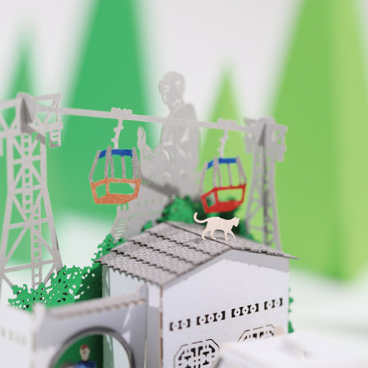 Lantau Taxi (Ngong Ping) - FingerART Paper Miniature Model (HK-5814)