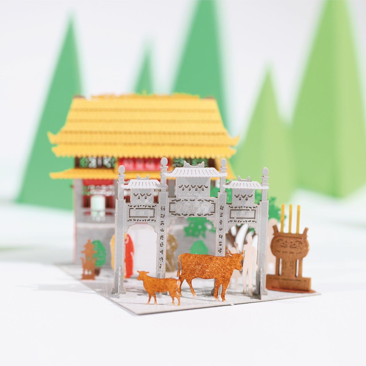 Po Lin Monastery - FingerART Paper Miniature Model (HK-591)