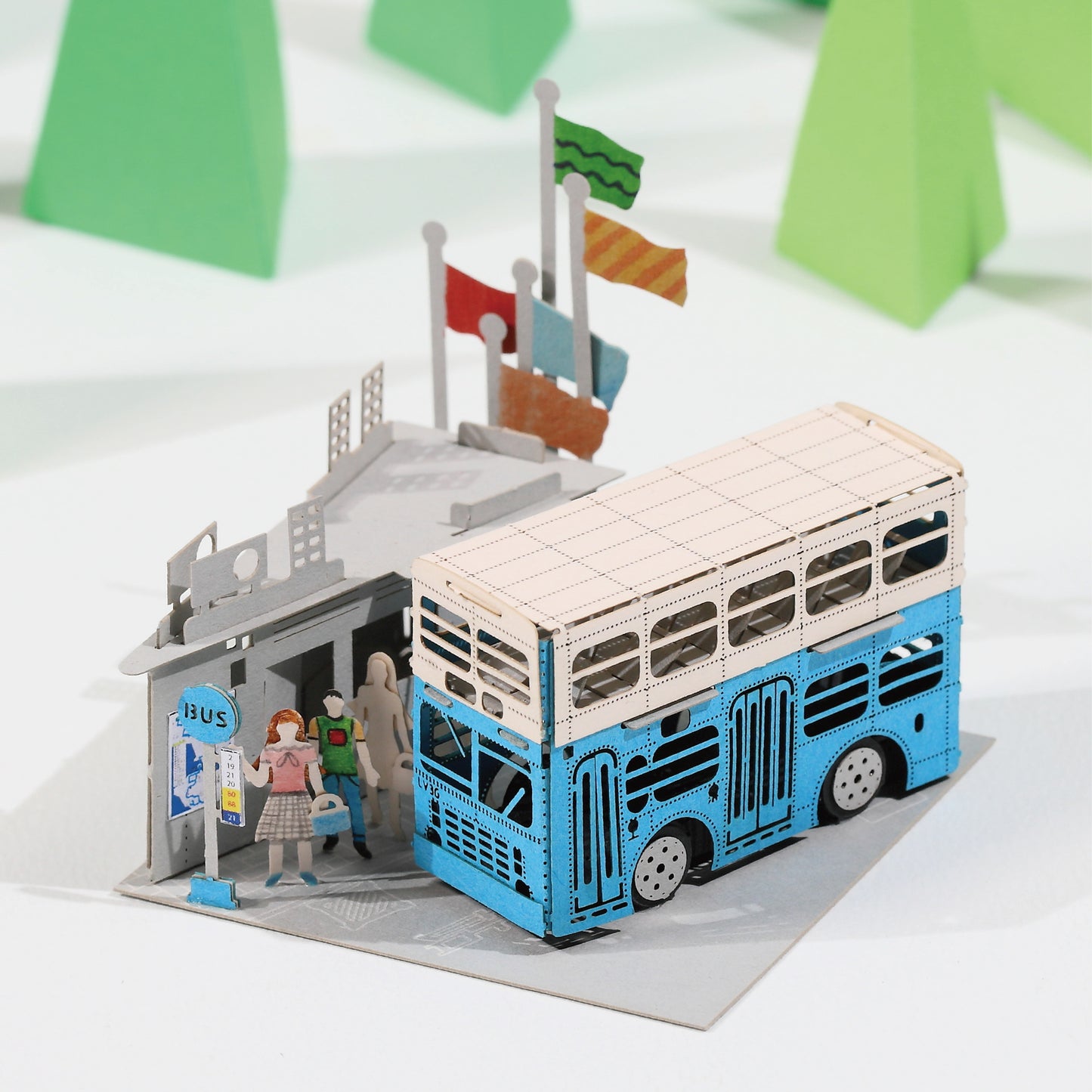 Hong Kong Bus - FingerART Paper Miniature Model (HK-645)