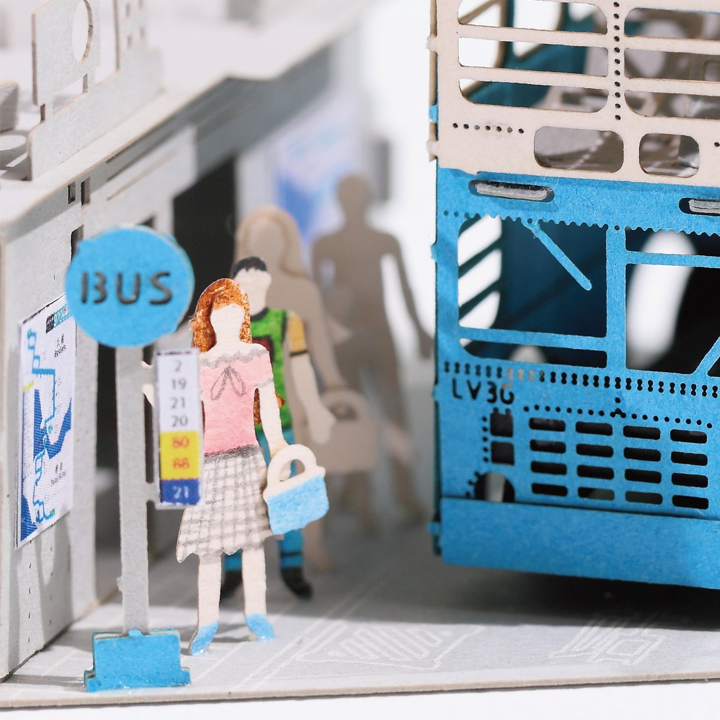 Hong Kong Bus - FingerART Paper Miniature Model (HK-645)