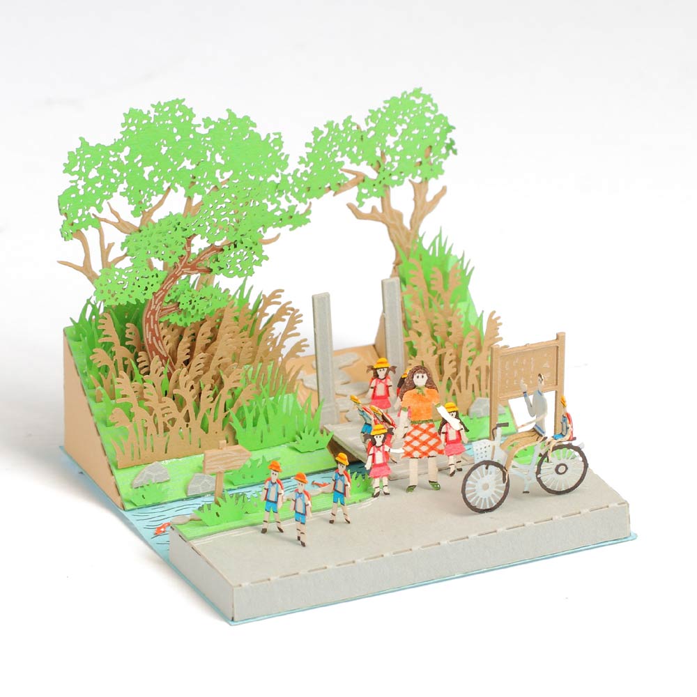 School Trip - FingerART Paper Miniature Model (LS-533)