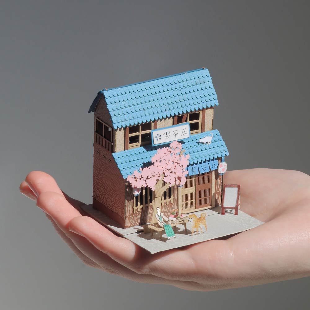 Tea House - FingerART Paper Miniature Model (SJ-514)