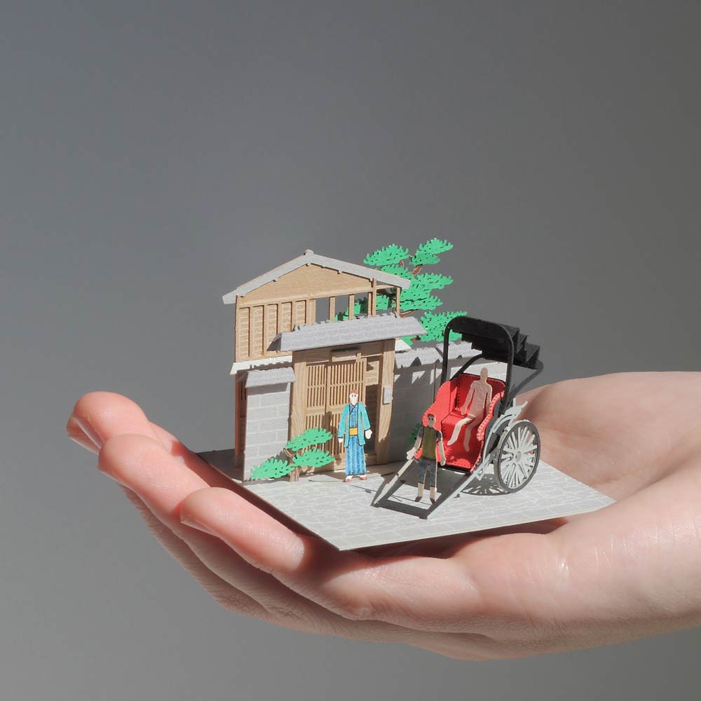 Rickshaw - FingerART Paper Miniature Model (SJ-522)