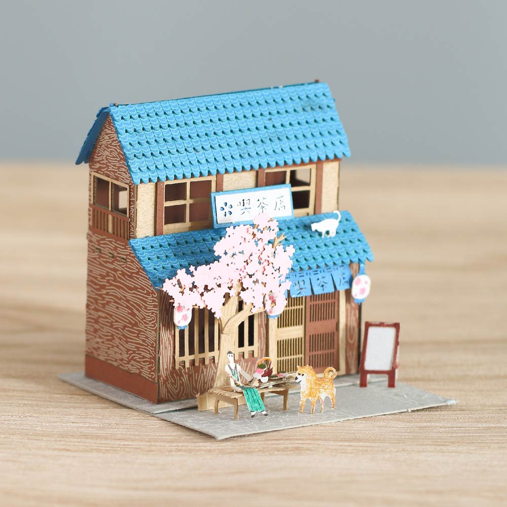 Tea House - FingerART Paper Miniature Model (SJ-514)