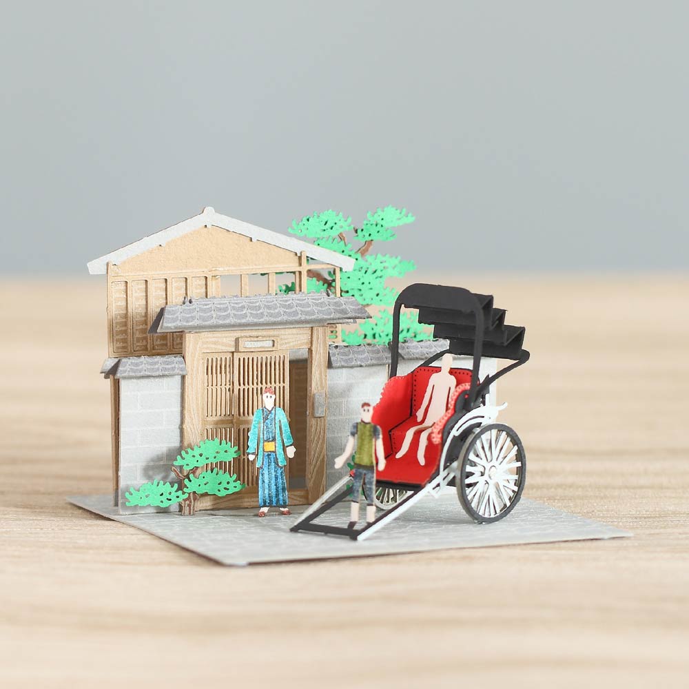 Rickshaw - FingerART Paper Miniature Model (SJ-522)