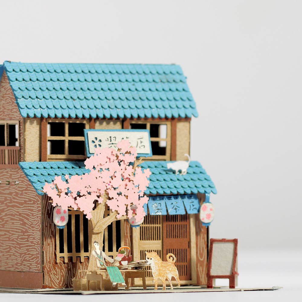 Tea House - FingerART Paper Miniature Model (SJ-514)