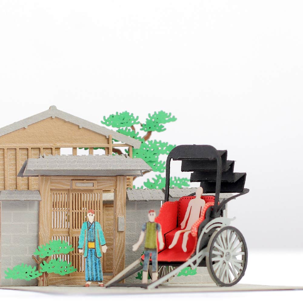 Rickshaw - FingerART Paper Miniature Model (SJ-522)