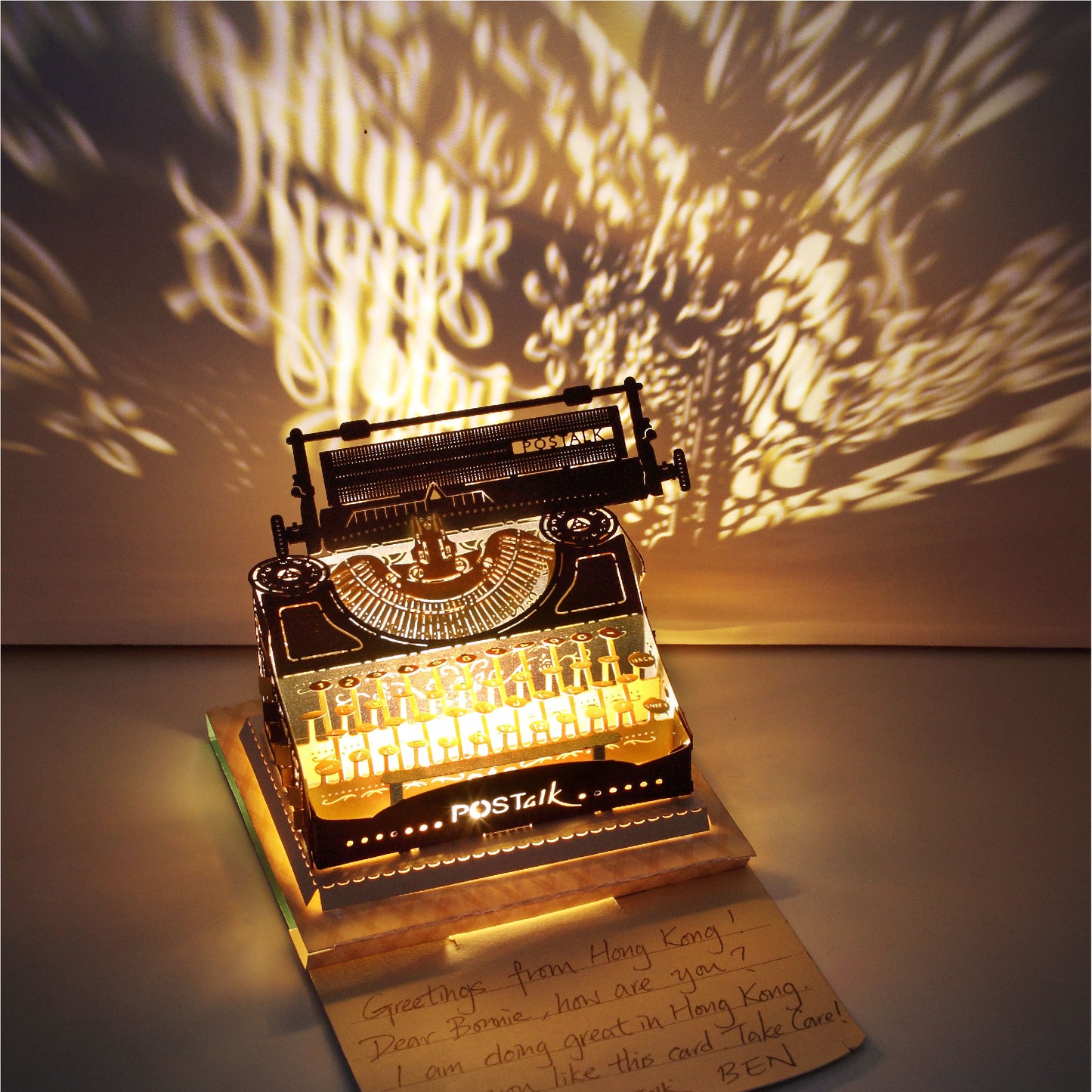 Typewriter (Black & Gold) - POSTalk Light Model (LM-42)
