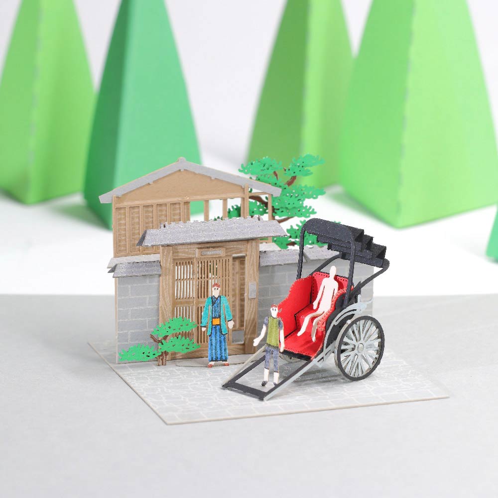 Rickshaw - FingerART Paper Miniature Model (SJ-522)