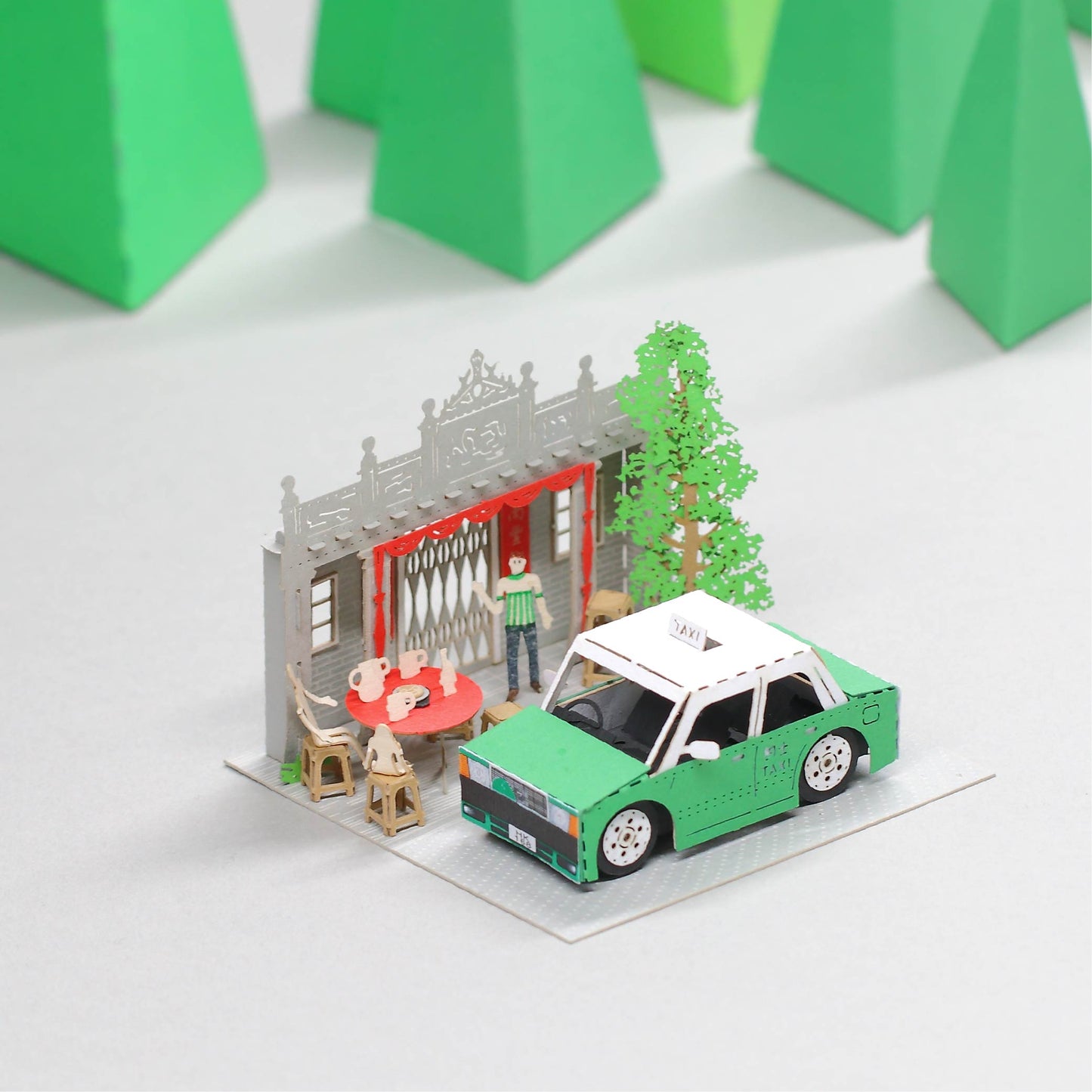 N.T. TAXI (Kam Tin) - FingerART Paper Miniature Model (HK-5813)