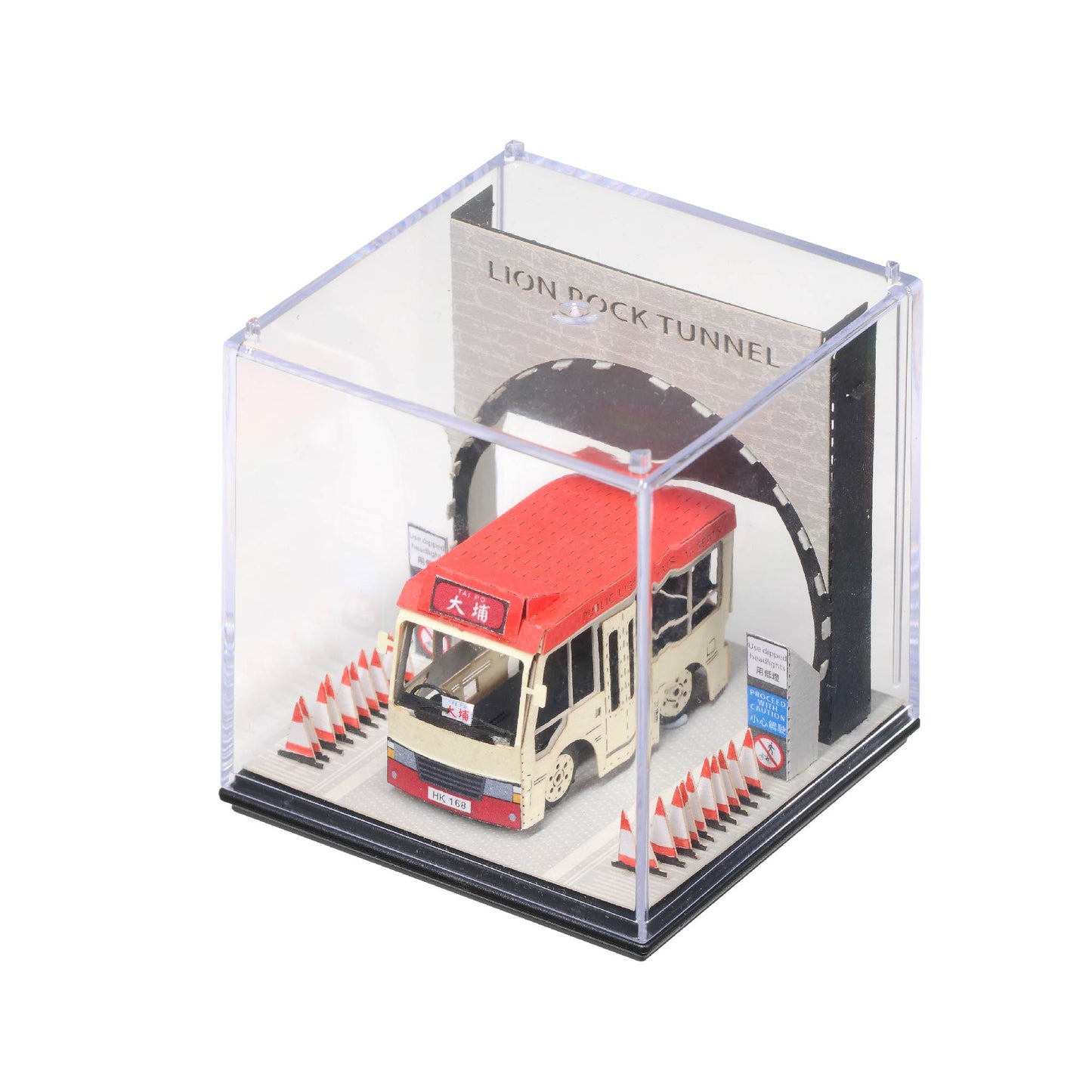 Red Minibus - FingerART Paper Miniature Model (HK-589)