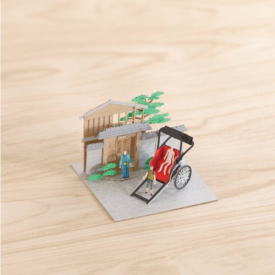 Rickshaw - FingerART Paper Miniature Model (SJ-522)