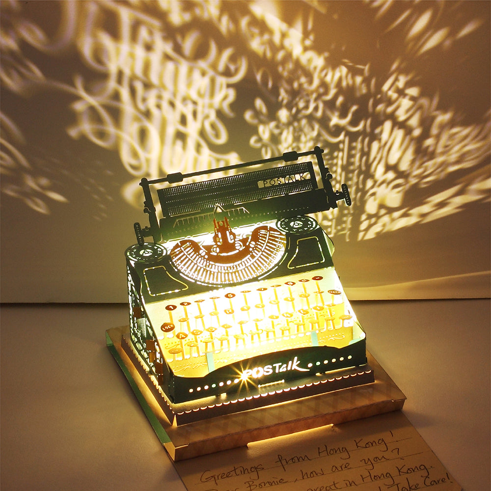 Typewriter (Blue & Gold) - POSTalk Light Model (LM-43)