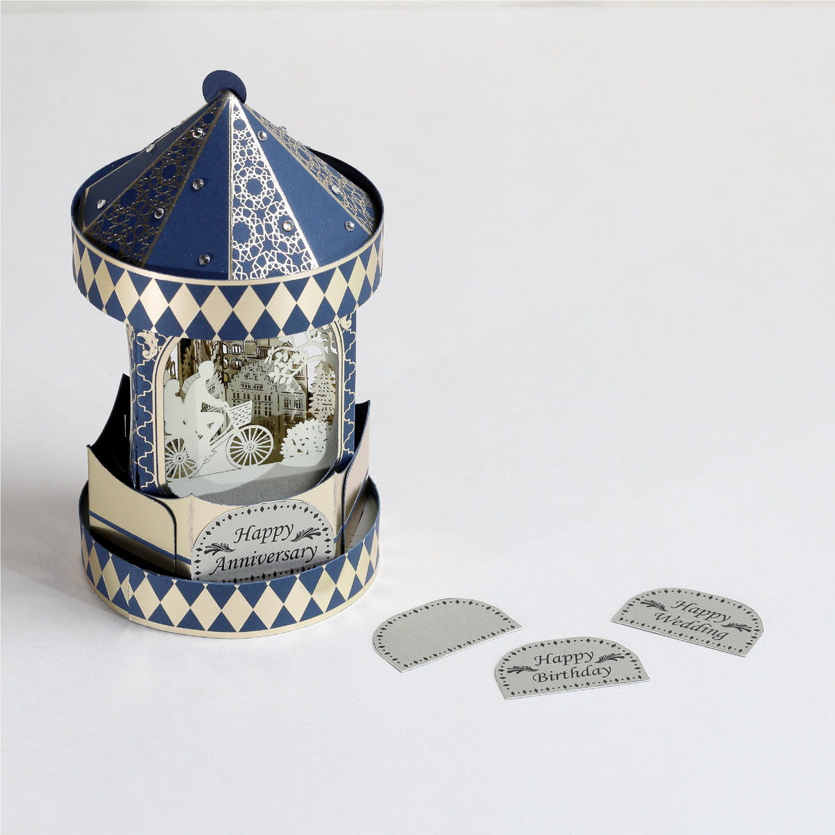 FingerART Endless-Go-Round  - Solar Rotating Paper Art Model