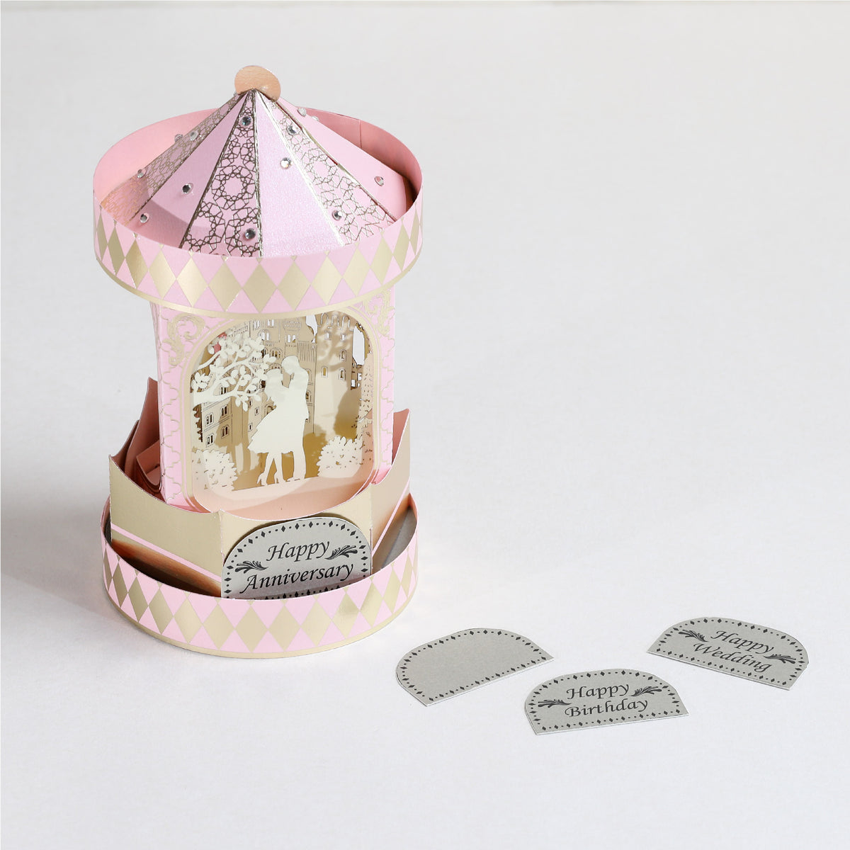 FingerART Endless-Go-Round  - Solar Rotating Paper Art Model
