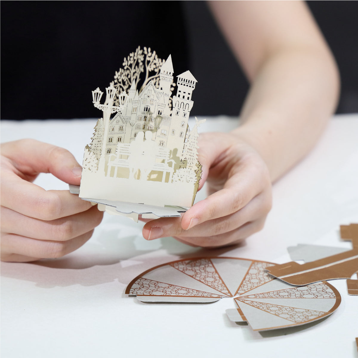 FingerART Endless-Go-Round  - Solar Rotating Paper Art Model