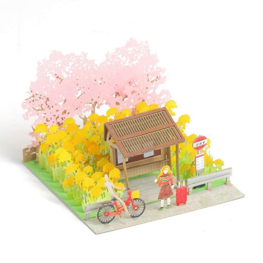 Suburb Bus Stop - FingerART Paper Miniature Model (LS-534)