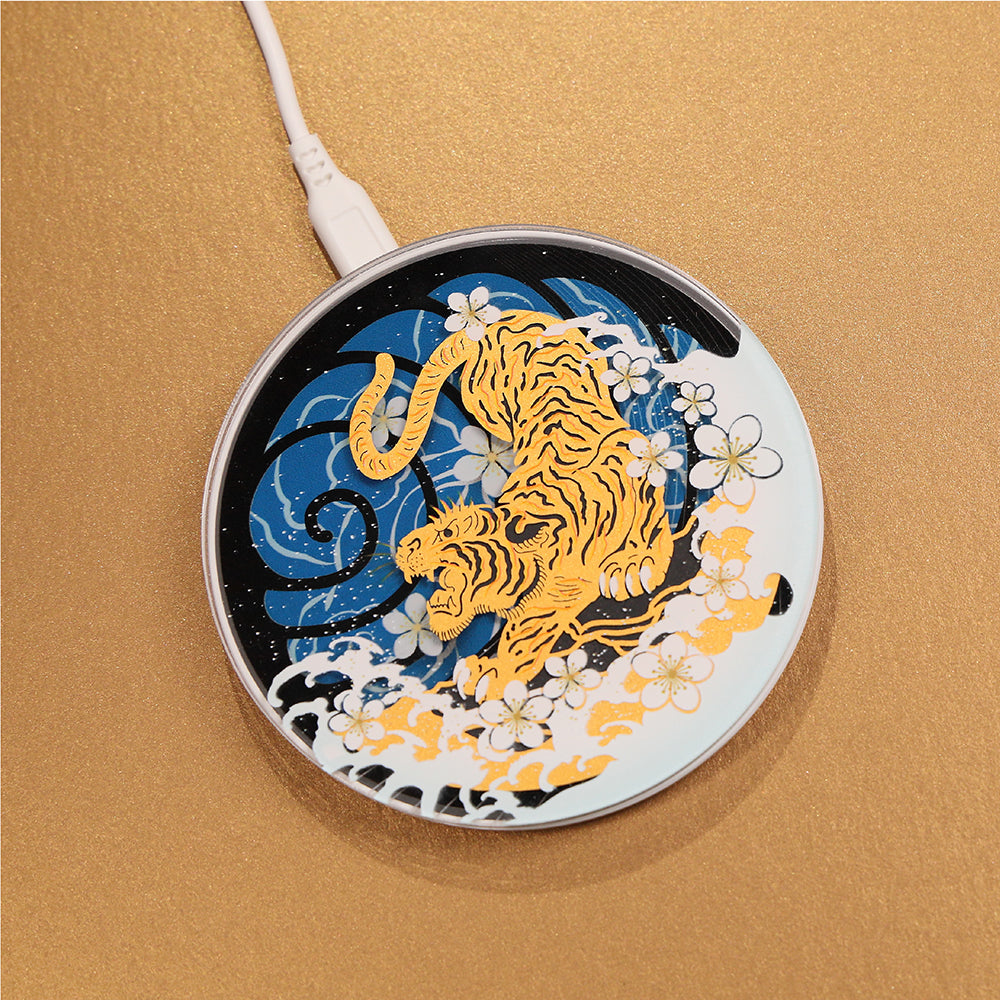 Tiger and Sakura - Paper Art 15W Wireless Charger (WC-05)