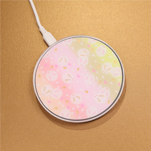 Washi Japanese Paper 2 (Pink) - Layering Art 15W Wireless Charger (WC-08)