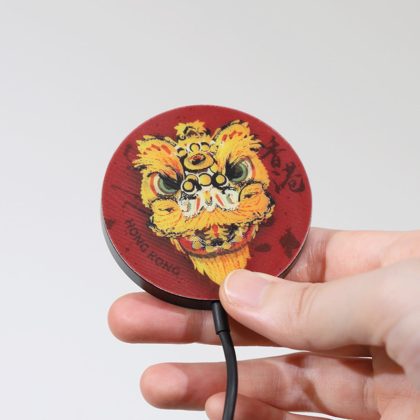 Lion Dance - FingerART Dynamic Qi2 15W Wireless Charger (MWC-01)