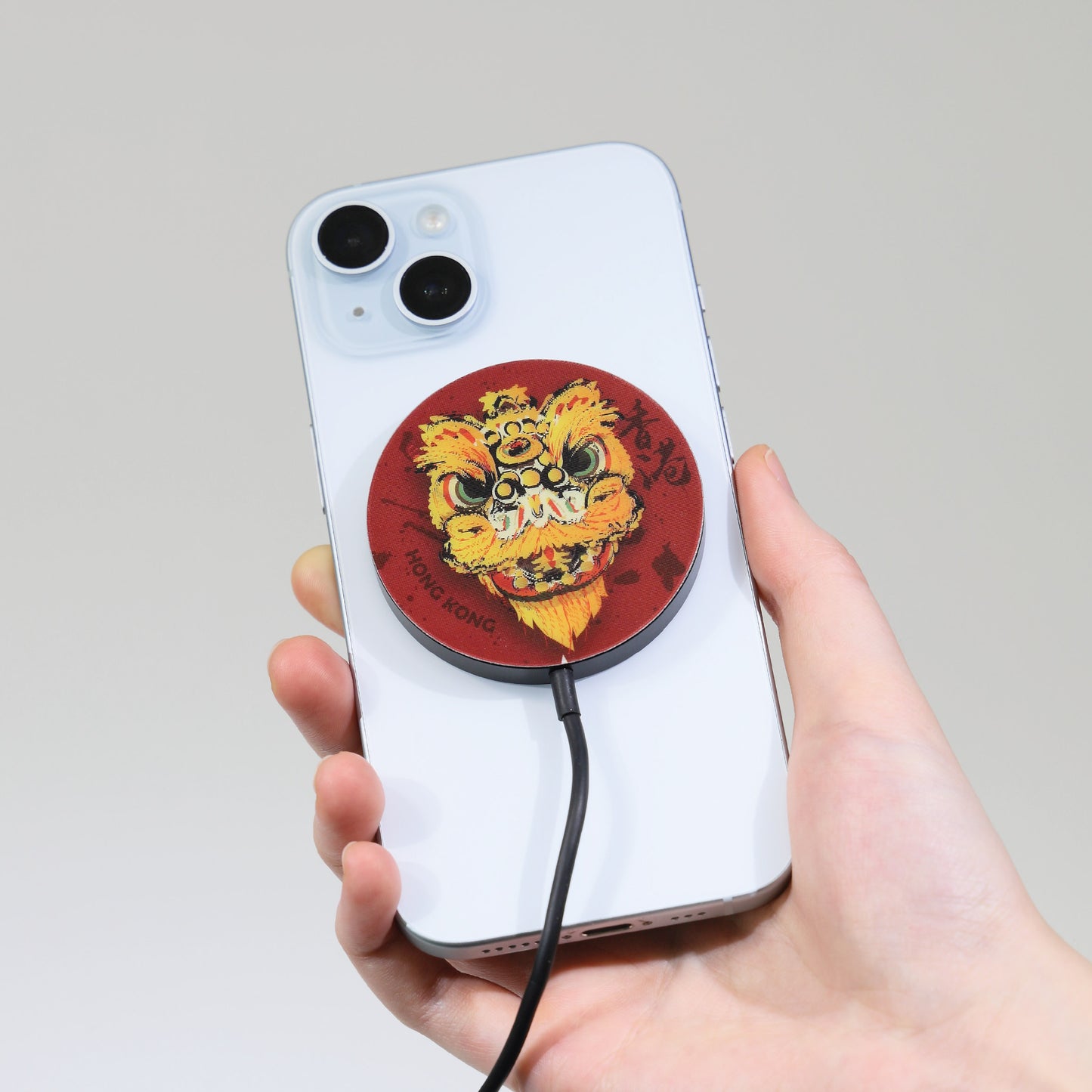 Lion Dance - FingerART Dynamic Qi2 15W Wireless Charger (MWC-01)