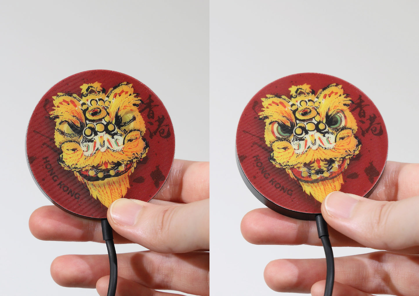 Lion Dance - FingerART Dynamic Qi2 15W Wireless Charger (MWC-01)