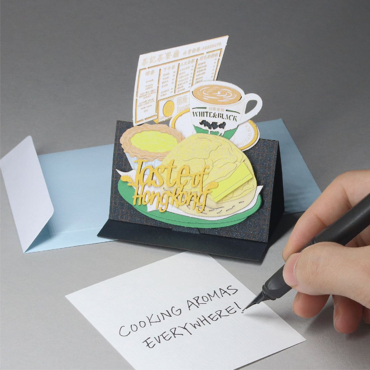 HK Style Cafe - POSTalk Collage Greeting Card - Taste of Hong Kong (BA-11)