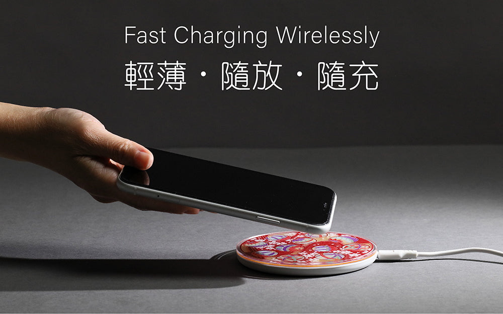 Porcelain - bird 1 - Layering Art 15W Wireless Charger (WC-17)