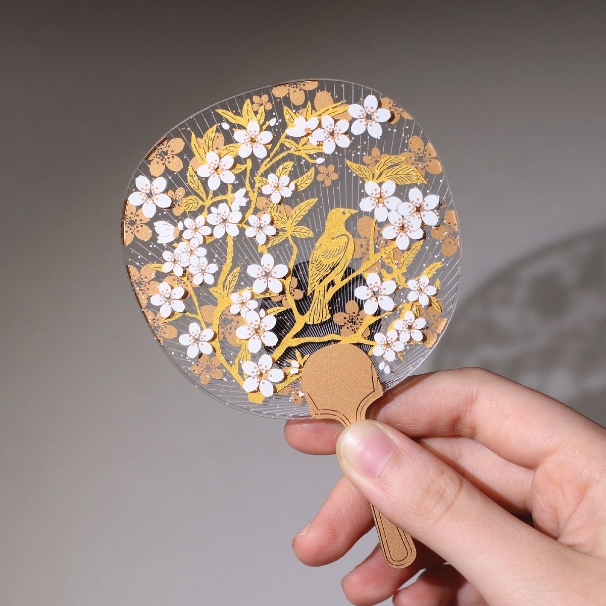 POSTalk Paper Art Magnet - Spring Bird Round fan (PM-15)